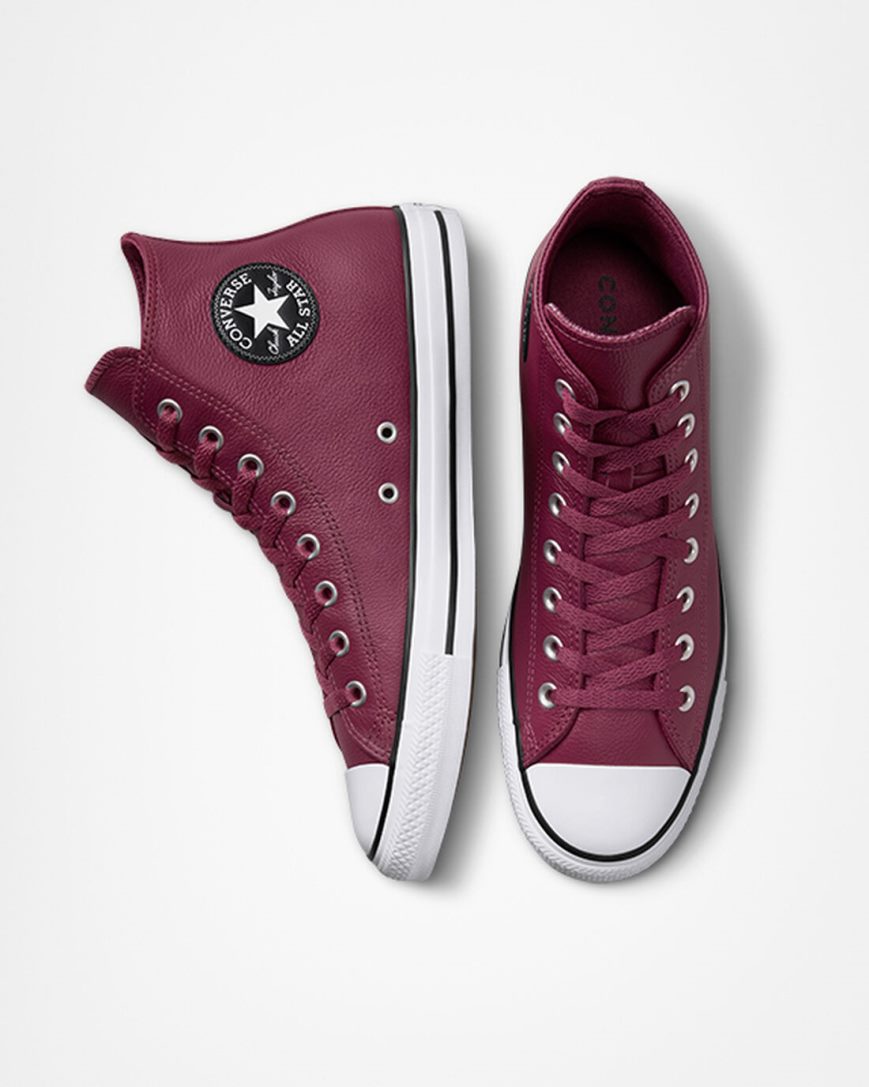 Zapatillas Altas Converse Chuck Taylor All Star Cuero Hombre Rosas | PE L4W70P